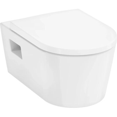 Hansgrohe Wand-WC-Set EluPura Original S Toilette spülrandlos mit SoftClose Hansgrohe Wand-WC-Set EluPura Original S Toilette spülrandlos mit SoftClose