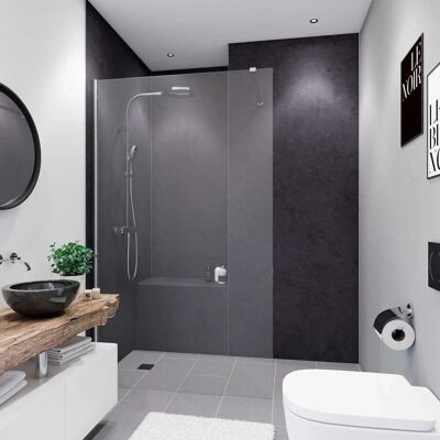 Breuer Duschrückwand Soft-Touch Stein Anthrazit 100 x 210 cm Breuer Duschrückwand Soft-Touch Stein Anthrazit 100 x 210 cm