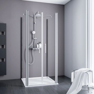 Schulte Pendeltür als U-Kabine Alexa Style 2.0 Alu-Natur 192 cm x 90 cm Schulte Pendeltür als U-Kabine Alexa Style 2.0 Alu-Natur 192 cm x 90 cm