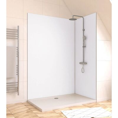 Aurlane Design-Duschwand Satin Weiß 120 cm x 210 cm x 0,3 cm Aurlane Design-Duschwand Satin Weiß 120 cm x 210 cm x 0,3 cm