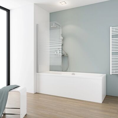 Schulte Badewannenaufsatz 1-teilig 80 cm x 140 cm Echtglas Streifen Alunatur Schulte Badewannenaufsatz 1-teilig 80 cm x 140 cm Echtglas Streifen Alunatur
