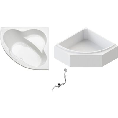 OTTOFOND Set Eckwanne - Rechteckig, Weiß, 146,7x58x146,7cm OTTOFOND Set Eckwanne - Rechteckig, Weiß, 146,7x58x146,7cm