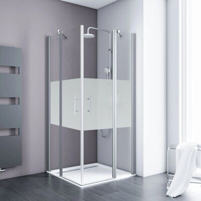 Schulte 4-tlg. Eckeinstieg Drehtür AlexaStyale 2.0 Alu-Natur BxTxH 90x90x192 cm Schulte 4-tlg. Eckeinstieg Drehtür AlexaStyale 2.0 Alu-Natur BxTxH 90x90x192 cm