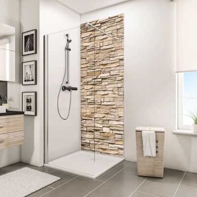 Schulte DecoDesign Duschrückwand Dekor Stein Verbl. Hell 255 x 100 cm Schulte DecoDesign Duschrückwand Dekor Stein Verbl. Hell 255 x 100 cm