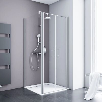 Schulte Pendeltür Alexa Style 2.0 Alu-Natur Glas klar hell 90x90x92 cm Schulte Pendeltür Alexa Style 2.0 Alu-Natur Glas klar hell 90x90x92 cm