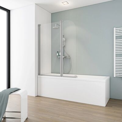 Schulte Badewannenaufsatz einfaltbar Echtglas Alu Natur 140 cm x 114 cm Schulte Badewannenaufsatz einfaltbar Echtglas Alu Natur 140 cm x 114 cm