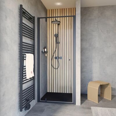 SCHULTE - Trend 2.0 - 90x200 cm - mattschwarz - shower door SCHULTE - Trend 2.0 - 90x200 cm - mattschwarz - shower door