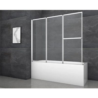 Aurlane Badewannenfaltwand Silver Comfort 166,4 cm x 140 cm Chrom 3-flügelig Aurlane Badewannenfaltwand Silver Comfort 166,4 cm x 140 cm Chrom 3-flügelig