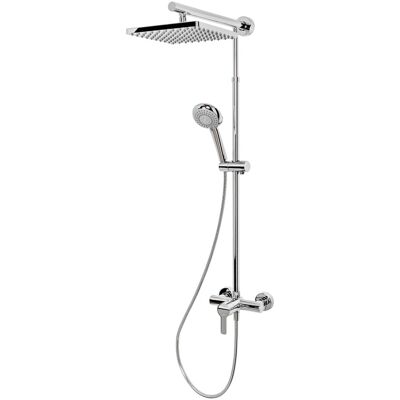 Schulte Duschsystem Rain mit Einhebelmischer Kopfbrause Eckig Schulte Duschsystem Rain mit Einhebelmischer Kopfbrause Eckig