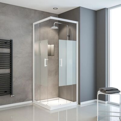 Schulte ExpressPlus Eckeinstieg Sunny Sicherheitsglas Alpinweiß 190x80cm Schulte ExpressPlus Eckeinstieg Sunny Sicherheitsglas Alpinweiß 190x80cm