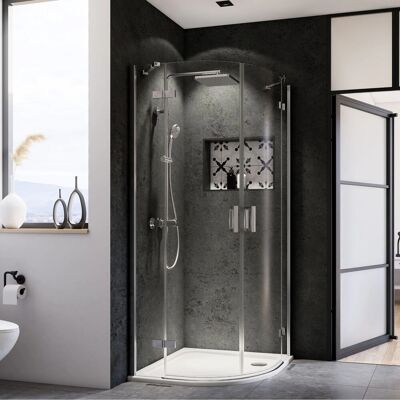 Breuer Runddusche Radius 55 Panorama Chrom Klarglas 90 x 90 cm Breuer Runddusche Radius 55 Panorama Chrom Klarglas 90 x 90 cm