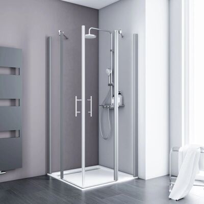 Schulte ExpressPlus Eckeinstieg 4-tlg. AlexaStyle2.0 Alunatur 90x90x192cm Schulte ExpressPlus Eckeinstieg 4-tlg. AlexaStyle2.0 Alunatur 90x90x192cm