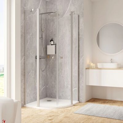 Schulte Duschkabine Runddusche Garant 2.0 90x90x200 cm Alu-Natur Schulte Duschkabine Runddusche Garant 2.0 90x90x200 cm Alu-Natur