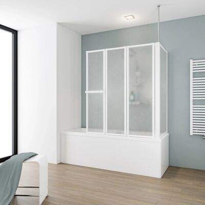 Schulte Badewannenaufsatz Softline hell mit Seitenwand Schulte Badewannenaufsatz Softline hell mit Seitenwand