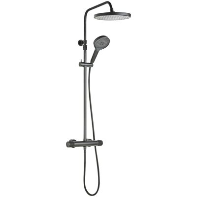 Schöner Wohnen Kollektion Schöner Wohnen Duschsystem mit Thermostat Glaia Wassersparend Mattschwarz Schöner Wohnen Kollektion Schöner Wohnen Duschsystem mit Thermostat Glaia Wassersparend Mattschwarz
