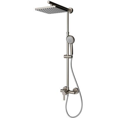 Schulte Duschsystem DuschMaster Rain Classic Eckig Edelstahloptik Schulte Duschsystem DuschMaster Rain Classic Eckig Edelstahloptik