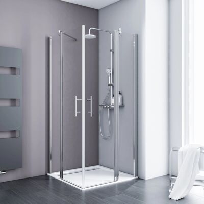 Schulte ExpressPlus Eckeinstieg 4-tlg. AlexaStyle2.0 Alunatur 80x80x192cm Schulte ExpressPlus Eckeinstieg 4-tlg. AlexaStyle2.0 Alunatur 80x80x192cm