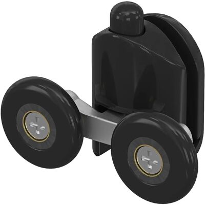 baliv Türlaufrolle Doppelt Unten 2,3 cm Schwarz für Duschkabine Factory 4 Stück baliv Türlaufrolle Doppelt Unten 2,3 cm Schwarz für Duschkabine Factory 4 Stück