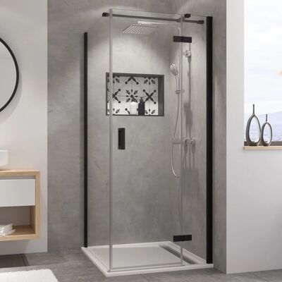 Breuer - Panorama Black Edition - 900 mm - 6 mm ESG Klarglas - Shower door Breuer - Panorama Black Edition - 900 mm - 6 mm ESG Klarglas - Shower door