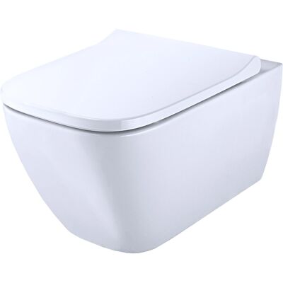 Geberit Tiefspül Wand-WC-Set Smyle Square Spülrandlos Inkl. WC-Sitz Weiß Geberit Tiefspül Wand-WC-Set Smyle Square Spülrandlos Inkl. WC-Sitz Weiß