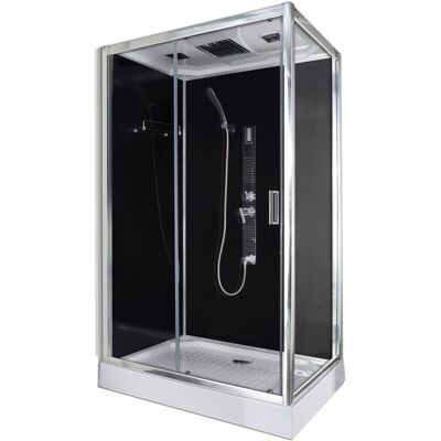 Sanotechnik Komplettduschkabine Trend 3 Chrom-Optik 210 cm x 120 cm Sanotechnik Komplettduschkabine Trend 3 Chrom-Optik 210 cm x 120 cm