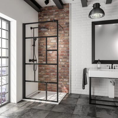 Schulte Alexa Style 2.0 Duschwand Walk In BlackStyle 100 x 200cm Mattschwarz Schulte Alexa Style 2.0 Duschwand Walk In BlackStyle 100 x 200cm Mattschwarz
