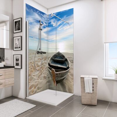 Schulte ExpressPlus DecoDesign Duschrückwand Foto über Eck Ruderboot 210x90x90cm Schulte ExpressPlus DecoDesign Duschrückwand Foto über Eck Ruderboot 210x90x90cm