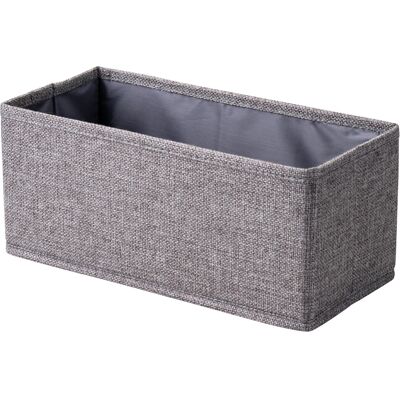 Fackelmann Universalkörbchen Textil 13 cm x 12 cm x 28 cm Grau Fackelmann Universalkörbchen Textil 13 cm x 12 cm x 28 cm Grau
