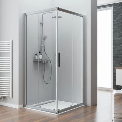 Schulte Kristall/Trend Eckeinstieg II 80 x 80 x 185 cm Echtglas klar hell Schulte Kristall/Trend Eckeinstieg II 80 x 80 x 185 cm Echtglas klar hell