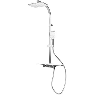 Schulte Weiße Eck-Duschsäule mit Ablage und Thermostat - Badzubehör Schulte Weiße Eck-Duschsäule mit Ablage und Thermostat - Badzubehör