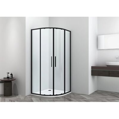 Sanotechnik Rundduschkabine Schwarz 90/90x200 cm 6mm ESG Easy-Clean Sanotechnik Rundduschkabine Schwarz 90/90x200 cm 6mm ESG Easy-Clean