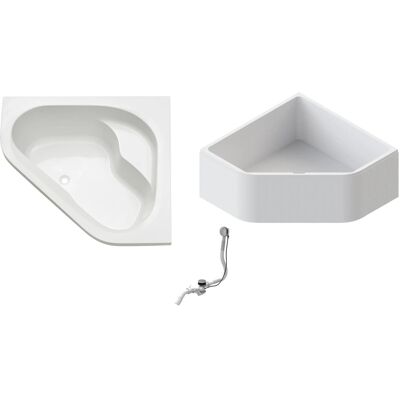 OTTOFOND Set Eckwanne - Quadratisch, Weiß - Badewanne OTTOFOND Set Eckwanne - Quadratisch, Weiß - Badewanne