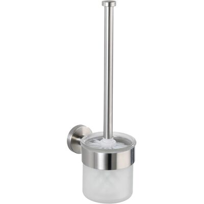 Wenko WC-Garnitur Bosio Silber Matt 35 cm x 10 cm x 14 cm Wenko WC-Garnitur Bosio Silber Matt 35 cm x 10 cm x 14 cm