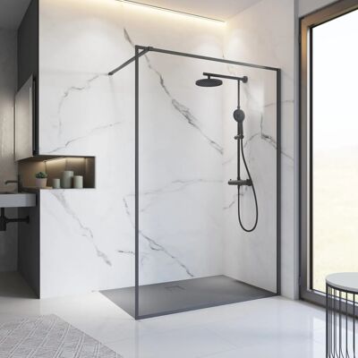 Schulte Duschwand Walk In Trend 2.0 Mattschwarz 200 x 140 cm Schulte Duschwand Walk In Trend 2.0 Mattschwarz 200 x 140 cm