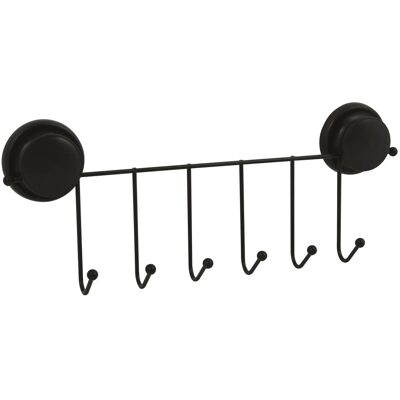 MSV Handtuchhalter Mega Ventouses 6 Haken 38 cm x 14,5 cm x 5,5 cm Schwarz MSV Handtuchhalter Mega Ventouses 6 Haken 38 cm x 14,5 cm x 5,5 cm Schwarz