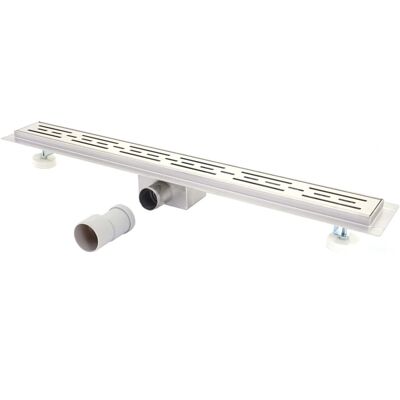 MCW Duschrinne D94a Bodenablauf Abflussrinne Duschablauf Edelstahl Siphon 50-120cm 90cm MCW Duschrinne D94a Bodenablauf Abflussrinne Duschablauf Edelstahl Siphon 50-120cm 90cm