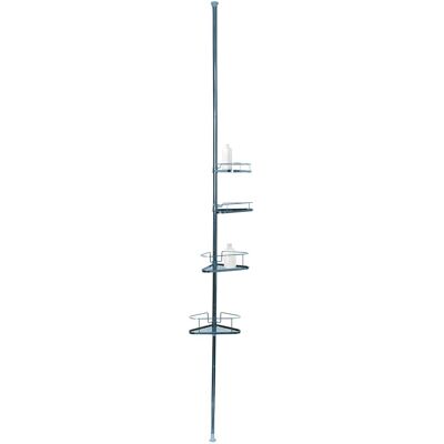 MSV Duschregal Stahl 4 Ablagen Höhenverstellbar 35,5 cm x 25,5 cm x 250 cm Chrom MSV Duschregal Stahl 4 Ablagen Höhenverstellbar 35,5 cm x 25,5 cm x 250 cm Chrom