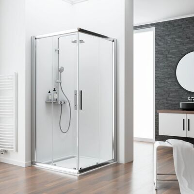 Schulte Eckeinstieg Kristall/Trend 75 cm x 90 cm x 185 cm Echtglas klar hell Schulte Eckeinstieg Kristall/Trend 75 cm x 90 cm x 185 cm Echtglas klar hell