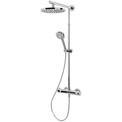 Schulte Duschsystem Rain mit Thermostat Verchromt Duschkopf Rund Schulte Duschsystem Rain mit Thermostat Verchromt Duschkopf Rund