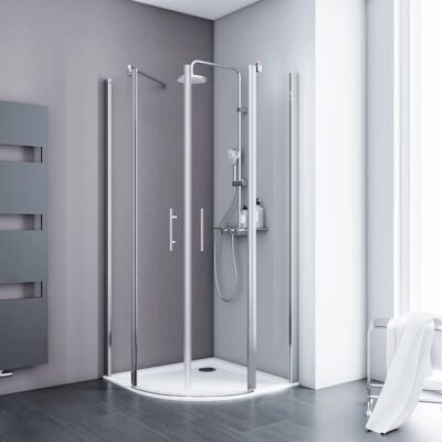 Schulte ExpressPlus Runddusche AlexaStyle2.0 4-tlg. Alu-Natur Radius 50cm Schulte ExpressPlus Runddusche AlexaStyle2.0 4-tlg. Alu-Natur Radius 50cm