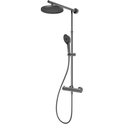 SCHULTE - DuschMaster Rain Classic - Mattes Gunmetal - Duschsystem SCHULTE - DuschMaster Rain Classic - Mattes Gunmetal - Duschsystem