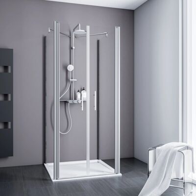 Schulte Pendeltür als U-Kabine Alexa Style 2.0 Alu-Natur 192 cm x 80 cm Schulte Pendeltür als U-Kabine Alexa Style 2.0 Alu-Natur 192 cm x 80 cm