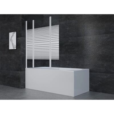 Aurlane Badewannenfaltwand White Elegance 3 Weiß 125 cm x 140 cm 3-teilig Aurlane Badewannenfaltwand White Elegance 3 Weiß 125 cm x 140 cm 3-teilig