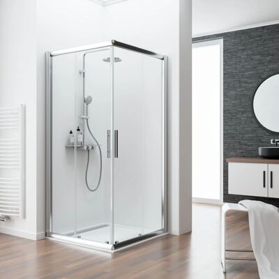 Schulte Eckeinstieg Kristall/Trend 120 cm x 90 cm x 185 cm Echtglas klar hell Schulte Eckeinstieg Kristall/Trend 120 cm x 90 cm x 185 cm Echtglas klar hell