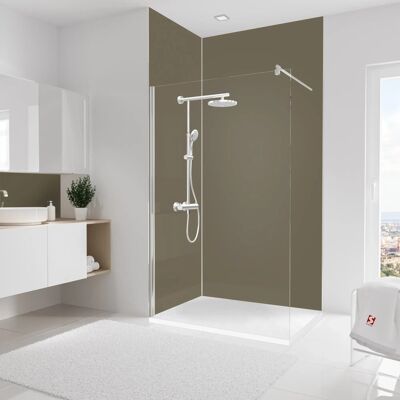 Schulte Duschrückwand-Set Ecke Asymmetrisch DecoDesign 255 cm x 120 cm Taupe Schulte Duschrückwand-Set Ecke Asymmetrisch DecoDesign 255 cm x 120 cm Taupe