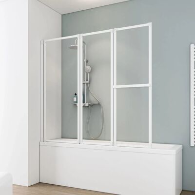 Schulte Badewannenaufsatz Komfort 3-tlg. Kunstglas Alpinweiß 140 cm x 151,8 cm Schulte Badewannenaufsatz Komfort 3-tlg. Kunstglas Alpinweiß 140 cm x 151,8 cm