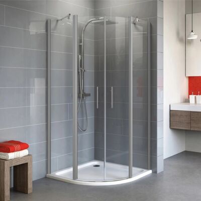 Schulte Runddusche Alexa Style 2.0 Echtglas 4-tlg. Alu-Natur 90 cm x 90 cm Schulte Runddusche Alexa Style 2.0 Echtglas 4-tlg. Alu-Natur 90 cm x 90 cm