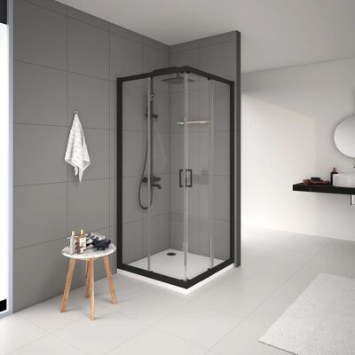 baliv Duschkabine DUK-90.41E 90 cm x 90 cm Schwarz Matt baliv Duschkabine DUK-90.41E 90 cm x 90 cm Schwarz Matt