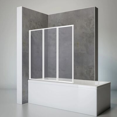 Schulte Badewannenaufsatz 3tlg. einfaltbar Alpinweiß Kunstglas HxB 140x127cm Schulte Badewannenaufsatz 3tlg. einfaltbar Alpinweiß Kunstglas HxB 140x127cm