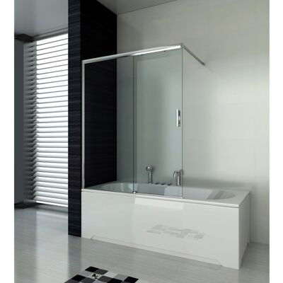 Sanotechnik Badewannenaufsatz Elite Echtglas mit Schiebelement 140 cm x 120 cm Sanotechnik Badewannenaufsatz Elite Echtglas mit Schiebelement 140 cm x 120 cm